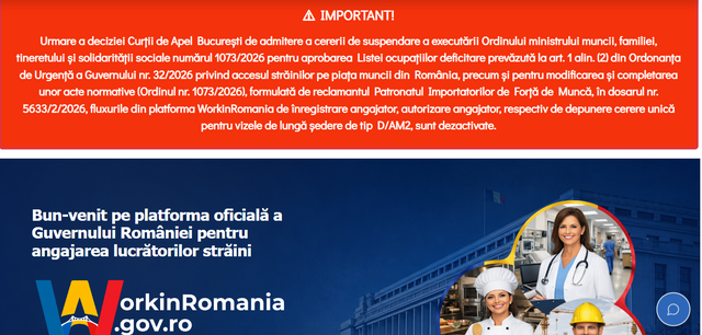 Blocaj administrativ pentru muncitorii străini: Curtea de Apel a suspendat lista ocupațiilor deficitare